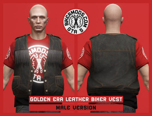 Golden Era Leather Biker Vest (Male)