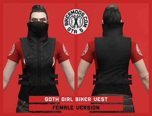 Goth Girl Biker Vest (Female)