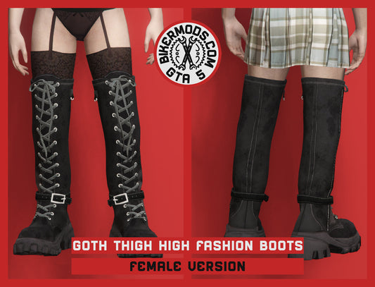 Goth Thigh High Fashion Boots (Female)