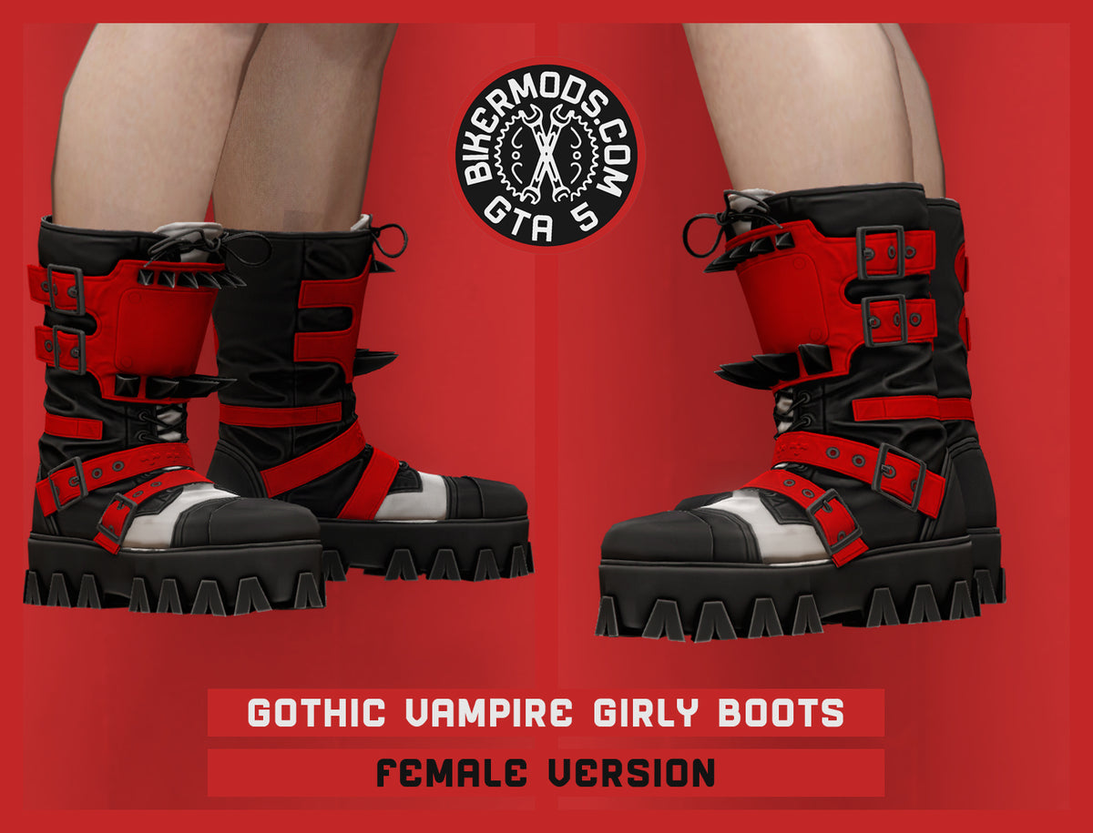 Gothic Vampire Girly Boots (Female)