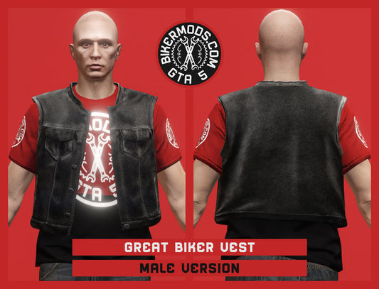 Great Biker Vest (Male) Shorty Style