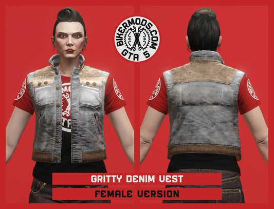 Gritty Denim Vest (Female)
