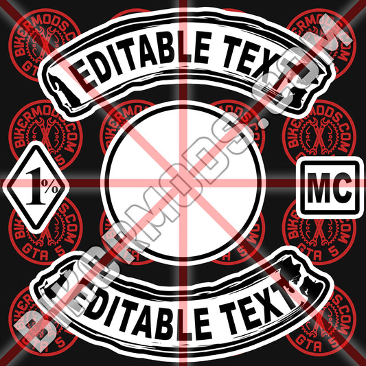 Grunge Style Motorcycle Club Creator Template (Photoshop PSD File) Easy to Edit the Text Yourself!