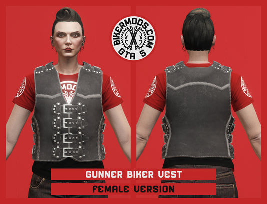 Gunner Trim Biker Vest (Female)