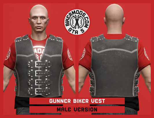 Gunner Trim Biker Vest (Male)