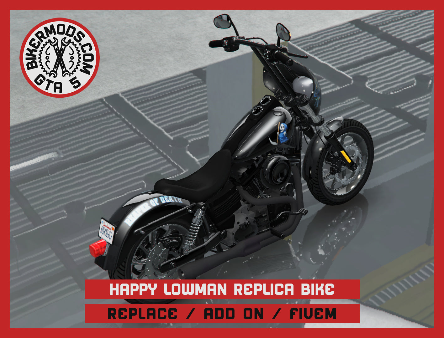 Happy Lowman Replica Bike Sons of Anarchy Bike SOA (Replace / Add On / FiveM) 204k Poly