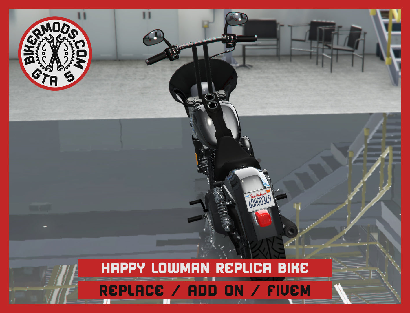 Happy Lowman Replica Bike Sons of Anarchy Bike SOA (Replace / Add On / FiveM) 204k Poly