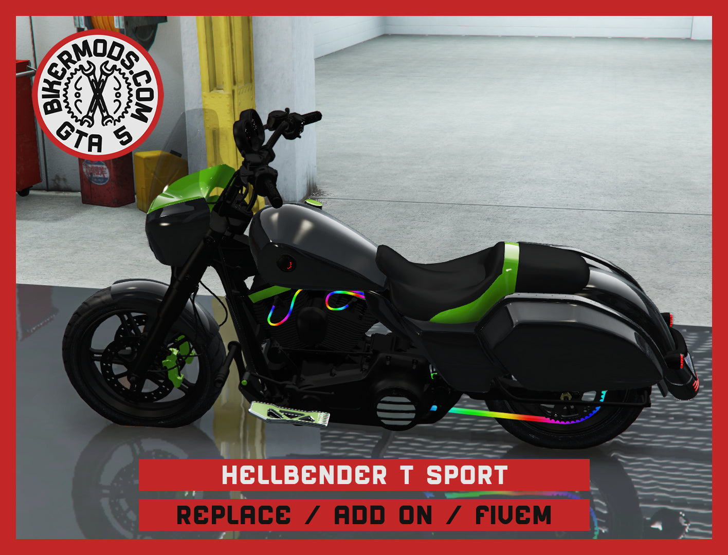 Hellbender T Sport (Replace / Add On / FiveM) 309k Poly (Animated RGB Lights)