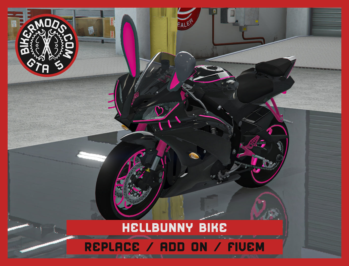 Hellbunny Bike (Replace / Add On / FiveM) 467k Poly