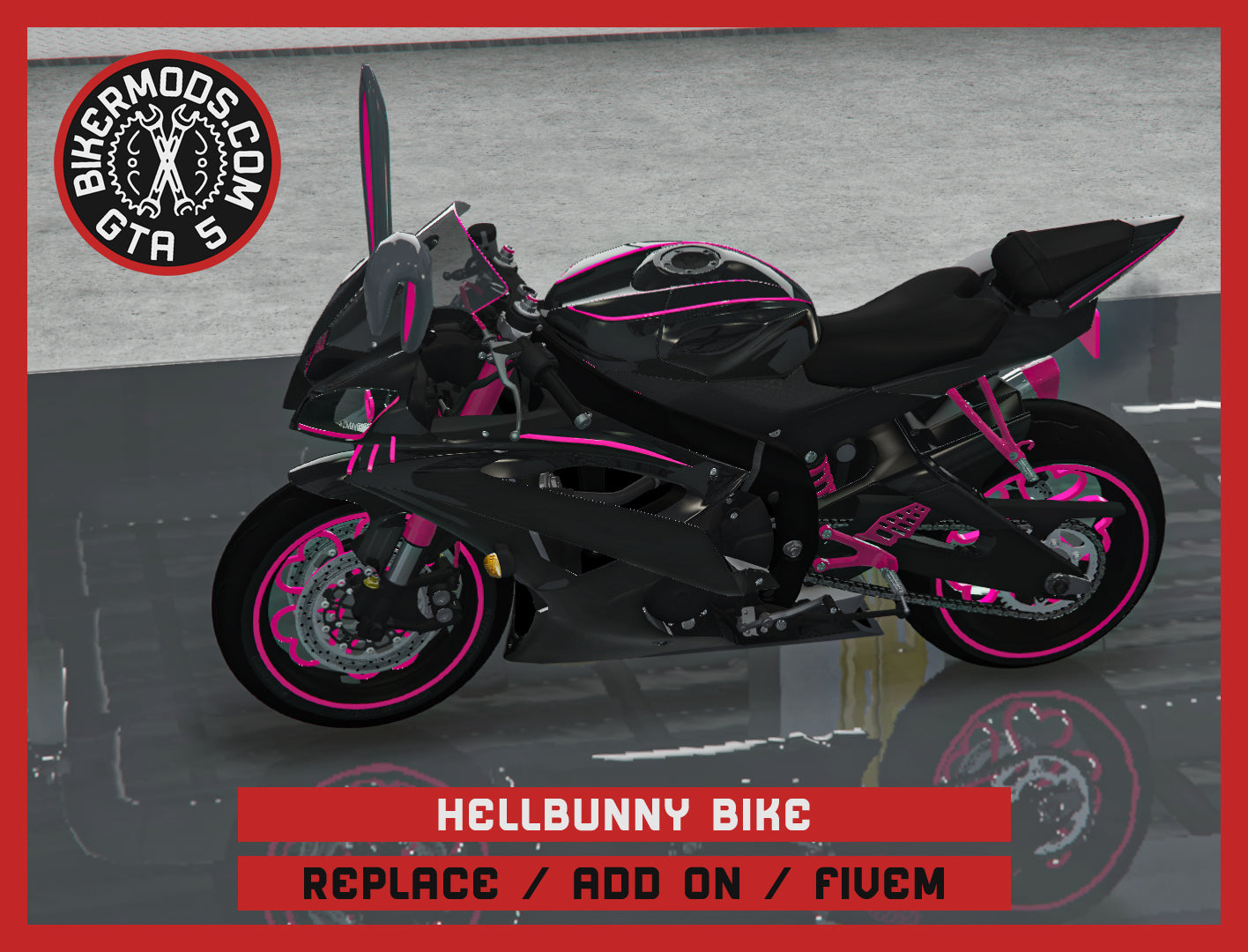 Hellbunny Bike (Replace / Add On / FiveM) 467k Poly