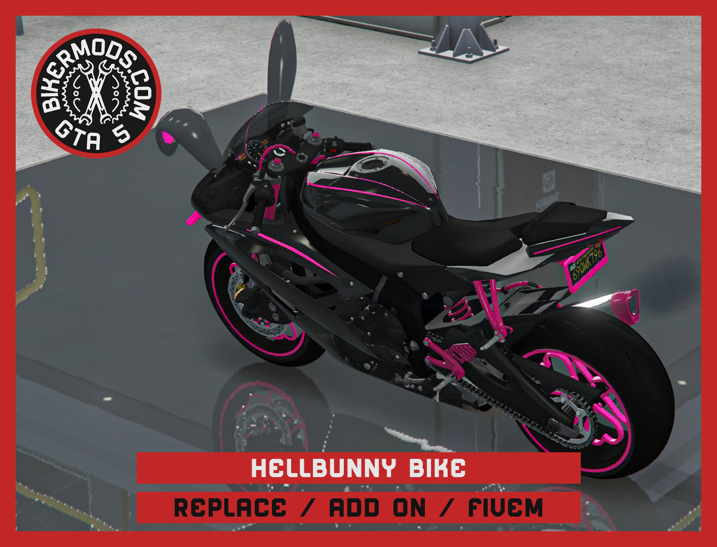 Hellbunny Bike (Replace / Add On / FiveM) 467k Poly