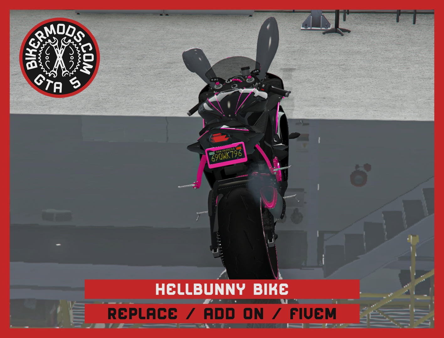 Hellbunny Bike (Replace / Add On / FiveM) 467k Poly