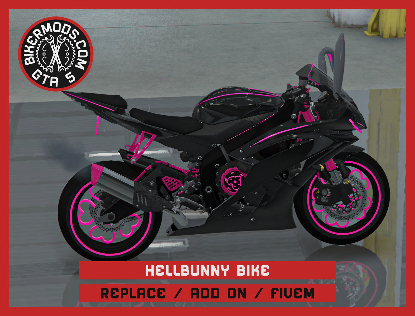 Hellbunny Bike (Replace / Add On / FiveM) 467k Poly