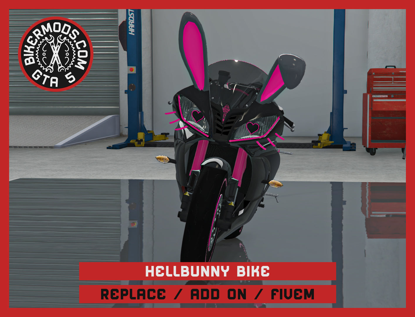 Hellbunny Bike (Replace / Add On / FiveM) 467k Poly