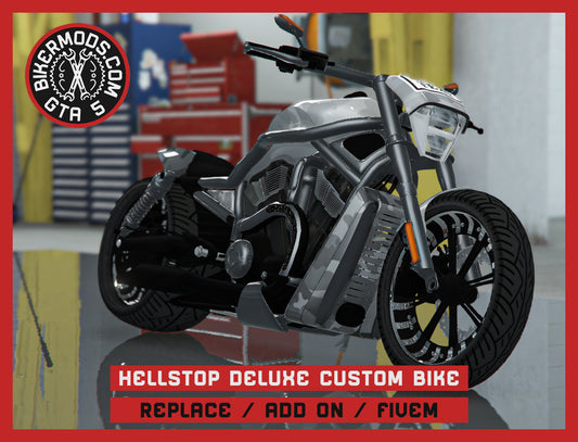 Hellstop Deluxe Custom Bike (Replace / Add On / FiveM) 189k Poly