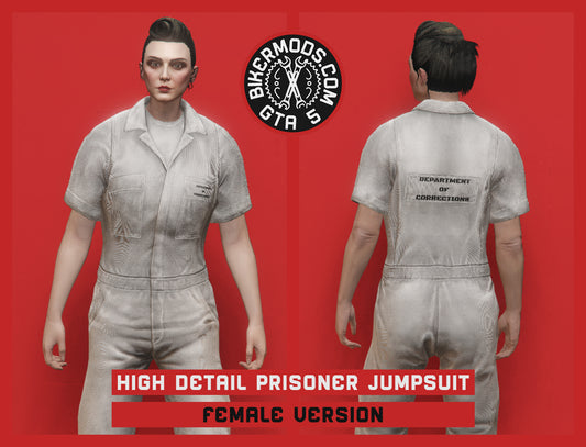 High Detail Asylum Prisoner Inmate Jumpsuit (Female)