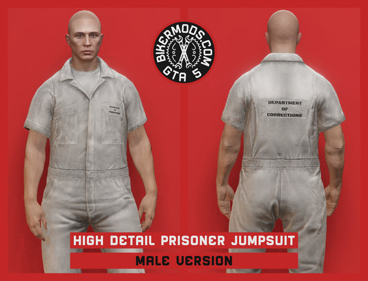 High Detail Asylum Prisoner Inmate Jumpsuit (Male)