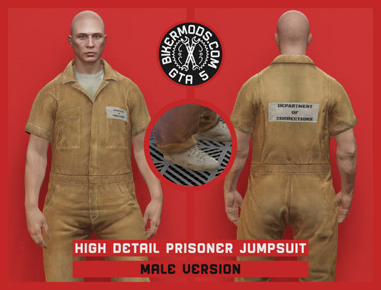High Detail Worn Prisoner Inmate Jumpsuit (Male)