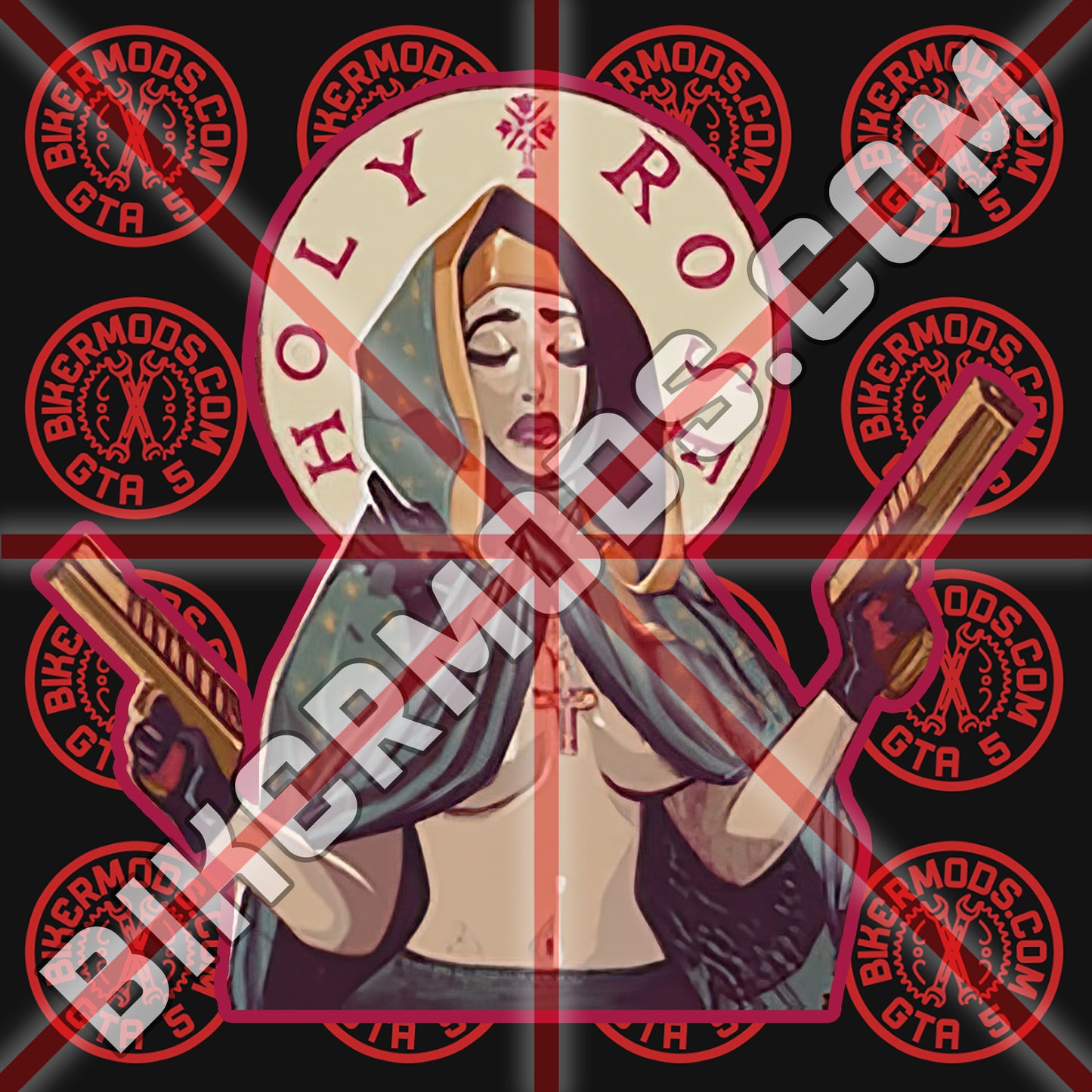 Holy Roses Center Emblem (Cyber Style)