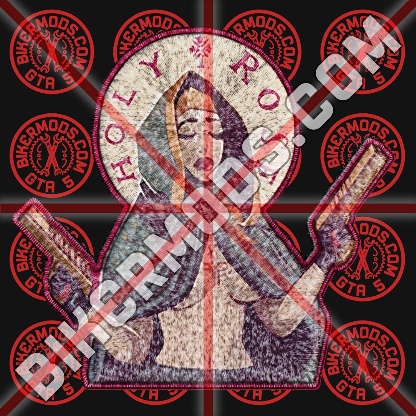 Holy Roses Center Emblem (Embroidery Cyber Style)