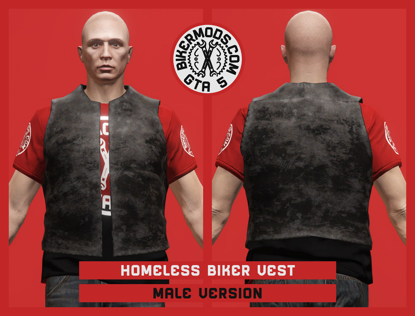 Homeless Biker Vest (Male)