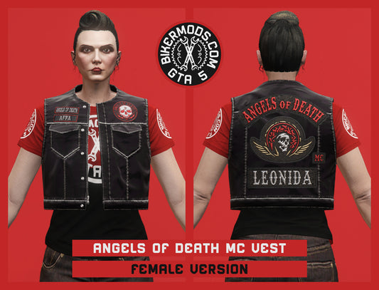 Jaxson Style Biker Vest (Female) Angels of Death MC Leonida
