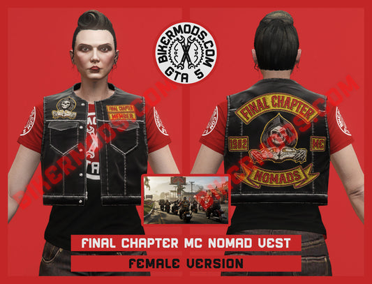 Jaxson Style Biker Vest (Female) Final Chapter MC Nomad