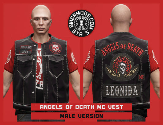 Jaxson Style Biker Vest (Male) Angels of Death MC Leonida