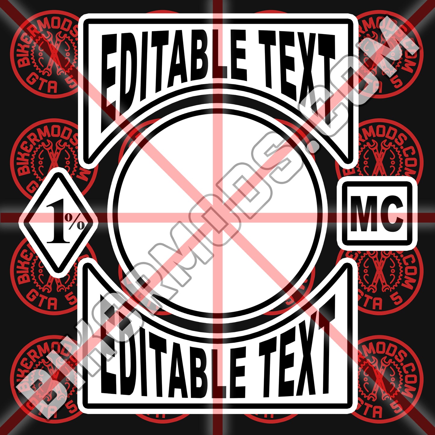 Jigsaw Style Motorcycle Club Creator Template (Photoshop PSD File) Easy to Edit the Text Yourself!