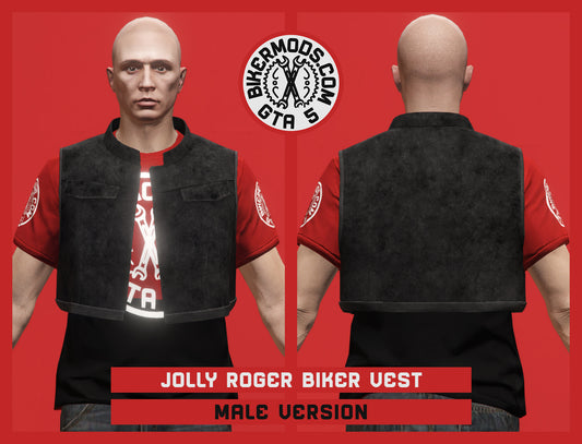 Jolly Roger Biker Vest (Male) Open Style