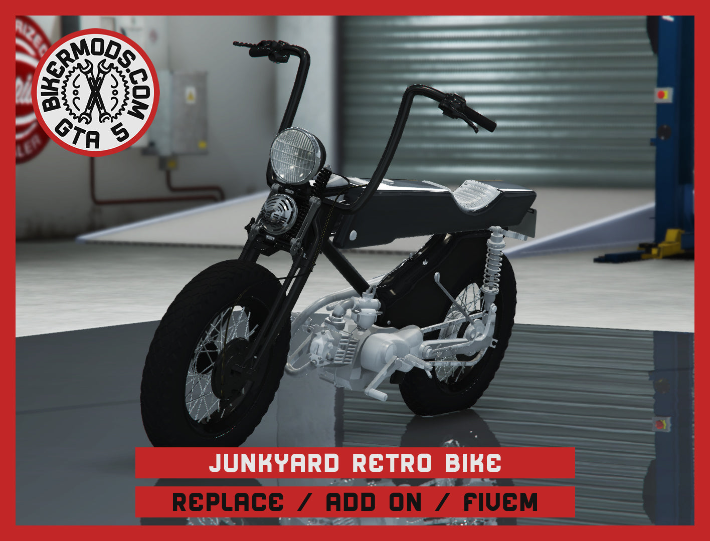 Junkyard Retro Bike (Replace / Add On / FiveM) 149k Poly