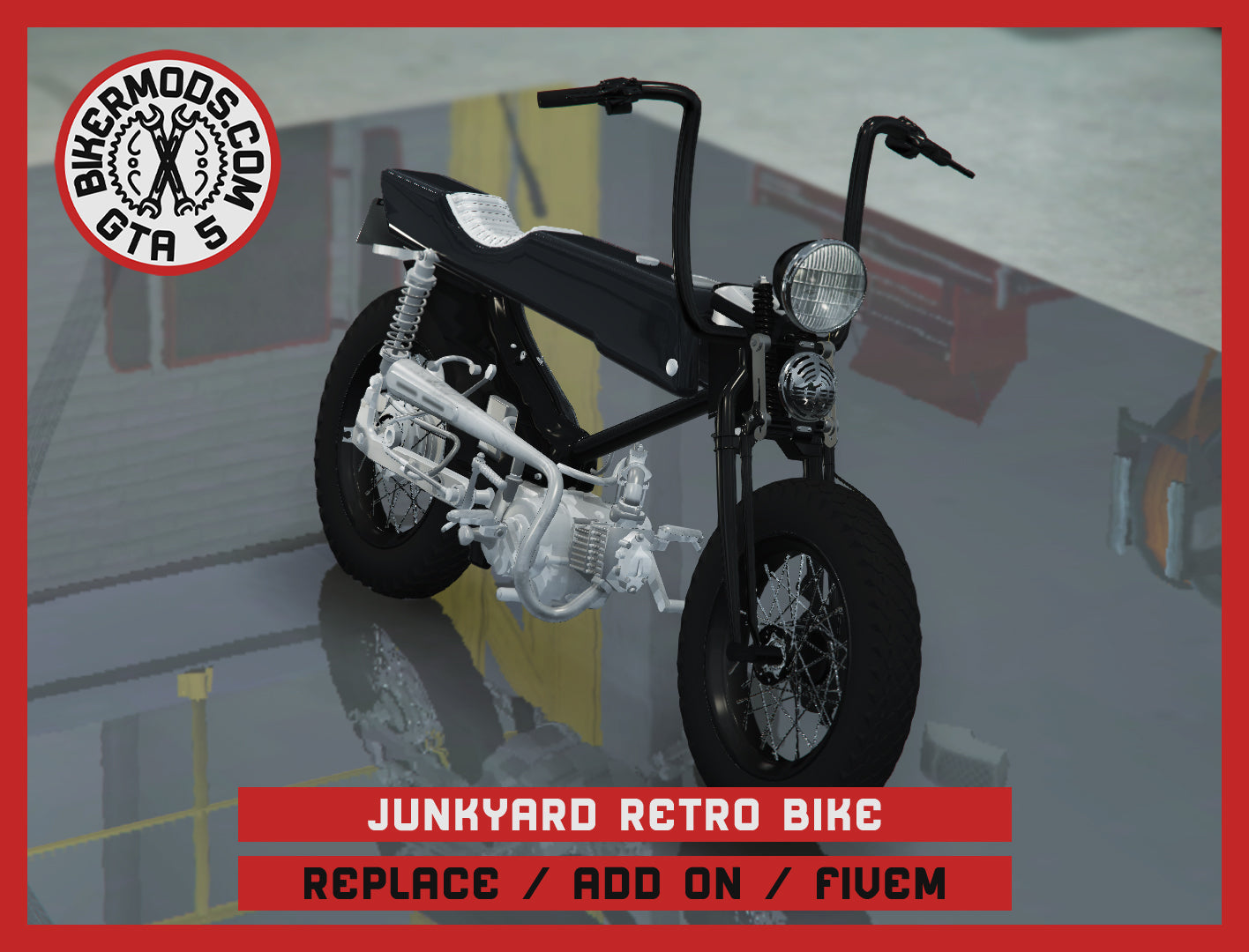 Junkyard Retro Bike (Replace / Add On / FiveM) 149k Poly