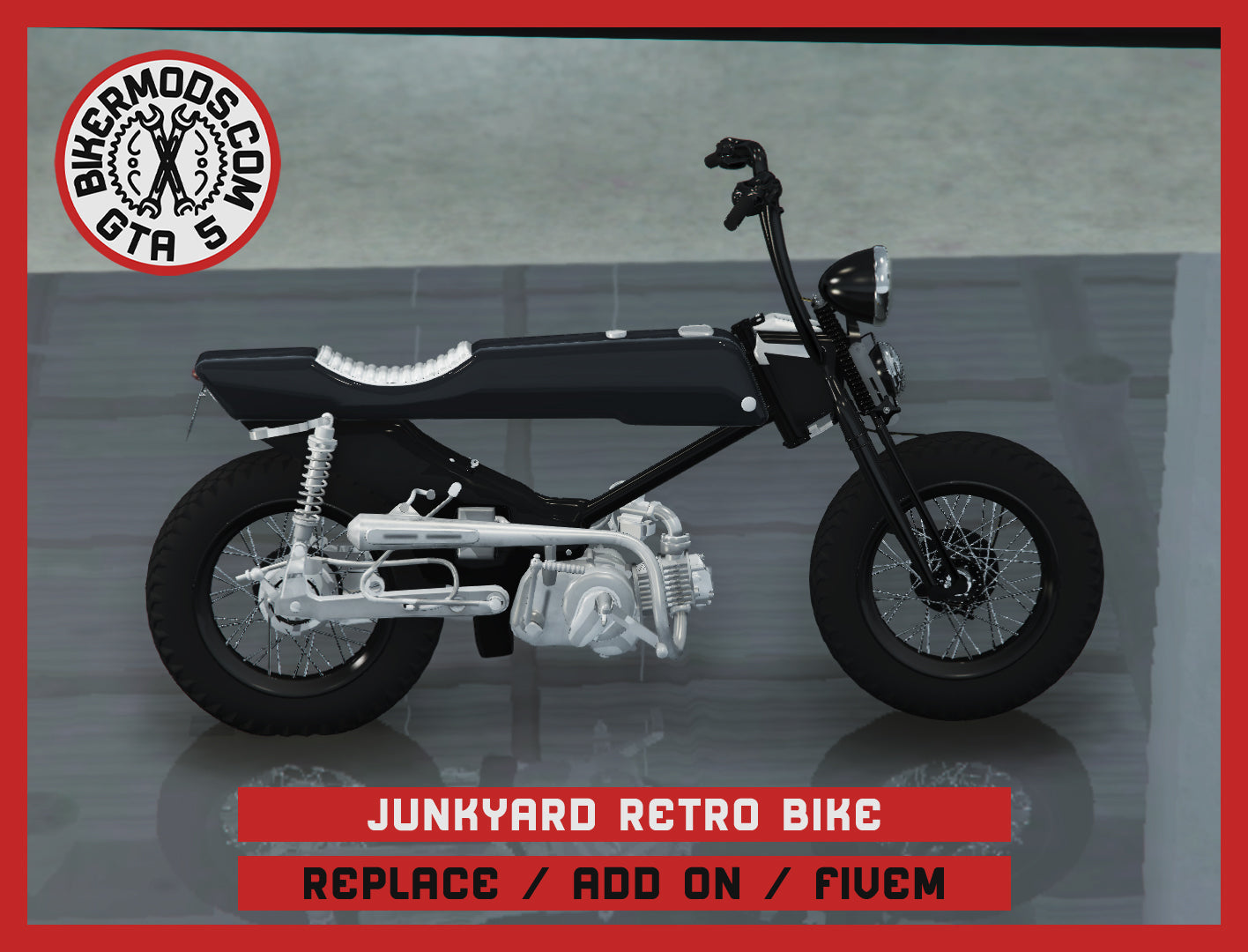 Junkyard Retro Bike (Replace / Add On / FiveM) 149k Poly