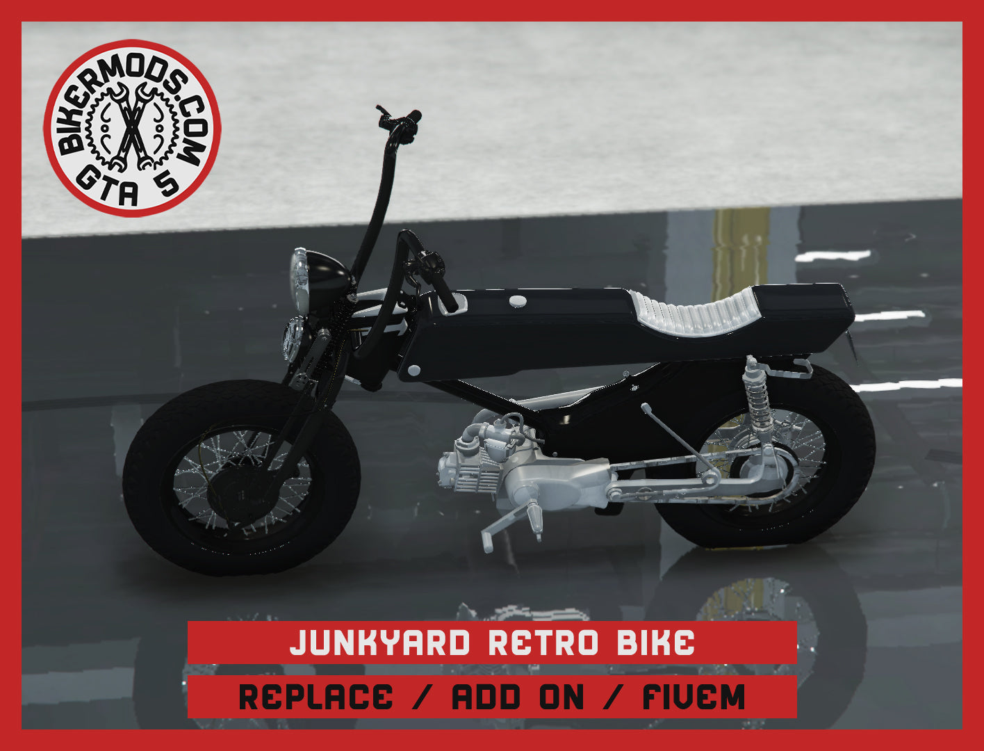 Junkyard Retro Bike (Replace / Add On / FiveM) 149k Poly