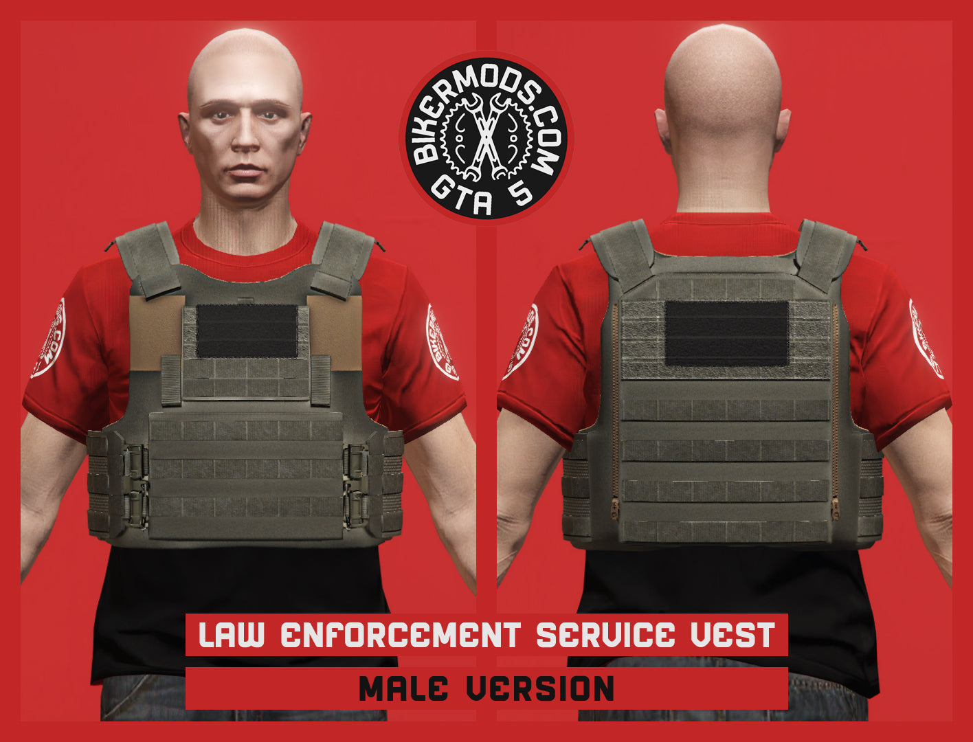 Law Enforcement Service Uniform Vest (Male) Tactical Drab Style