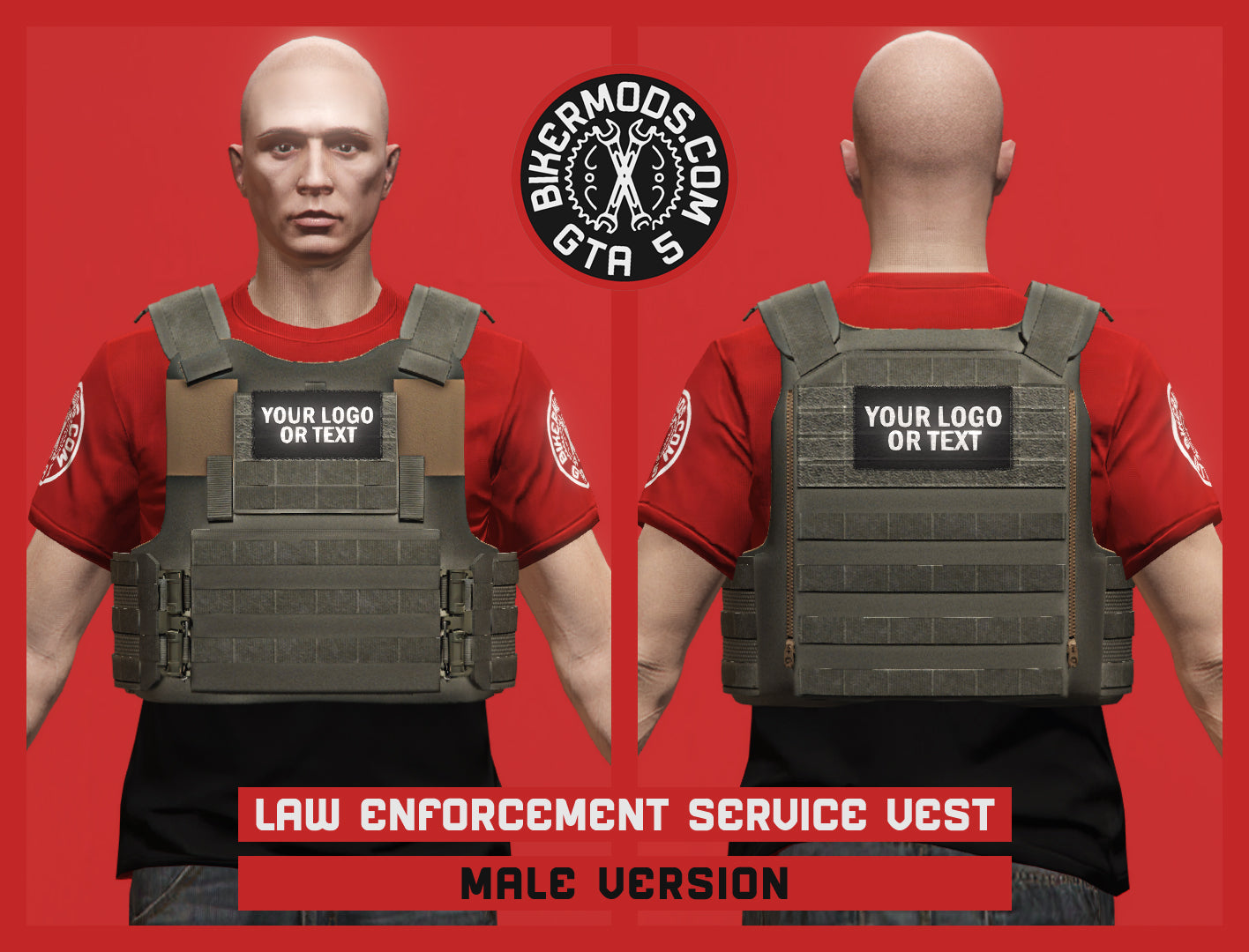 Law Enforcement Service Uniform Vest (Male) Tactical Drab Style