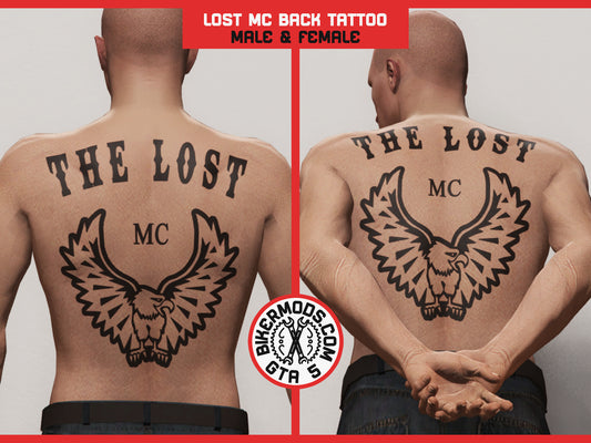 The Lost MC Back Tattoo