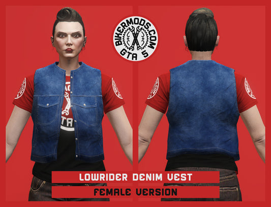 Lowrider Blue Denim Vest (Female)