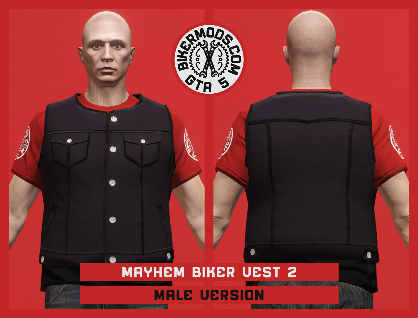 Mayhem Biker Vest 2 (Male) Closed