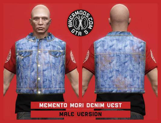 Memento Mori Light Denim Vest (Male)