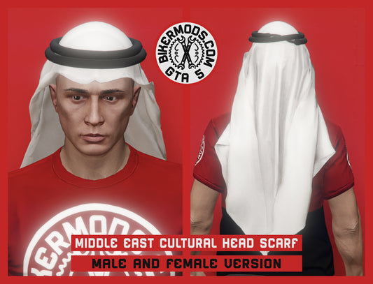 Middle East Cultural Head Scarf (White)