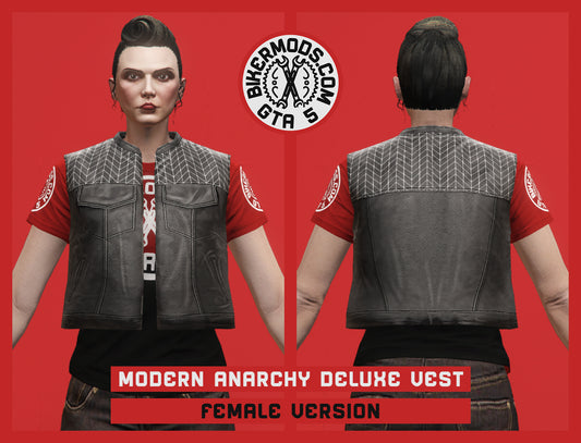 Modern Anarchy Deluxe Biker Vest (Female) Shorty Style