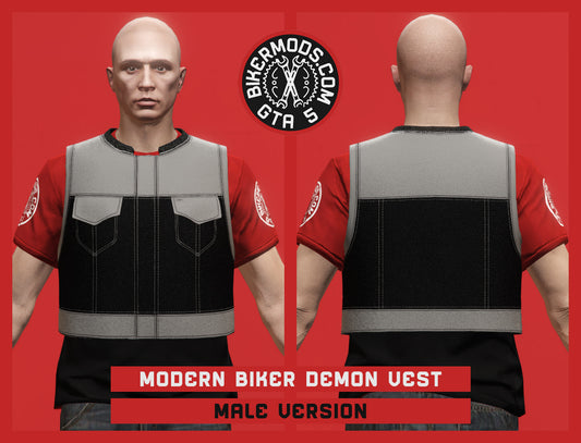 Modern Biker Demon Vest (Male)