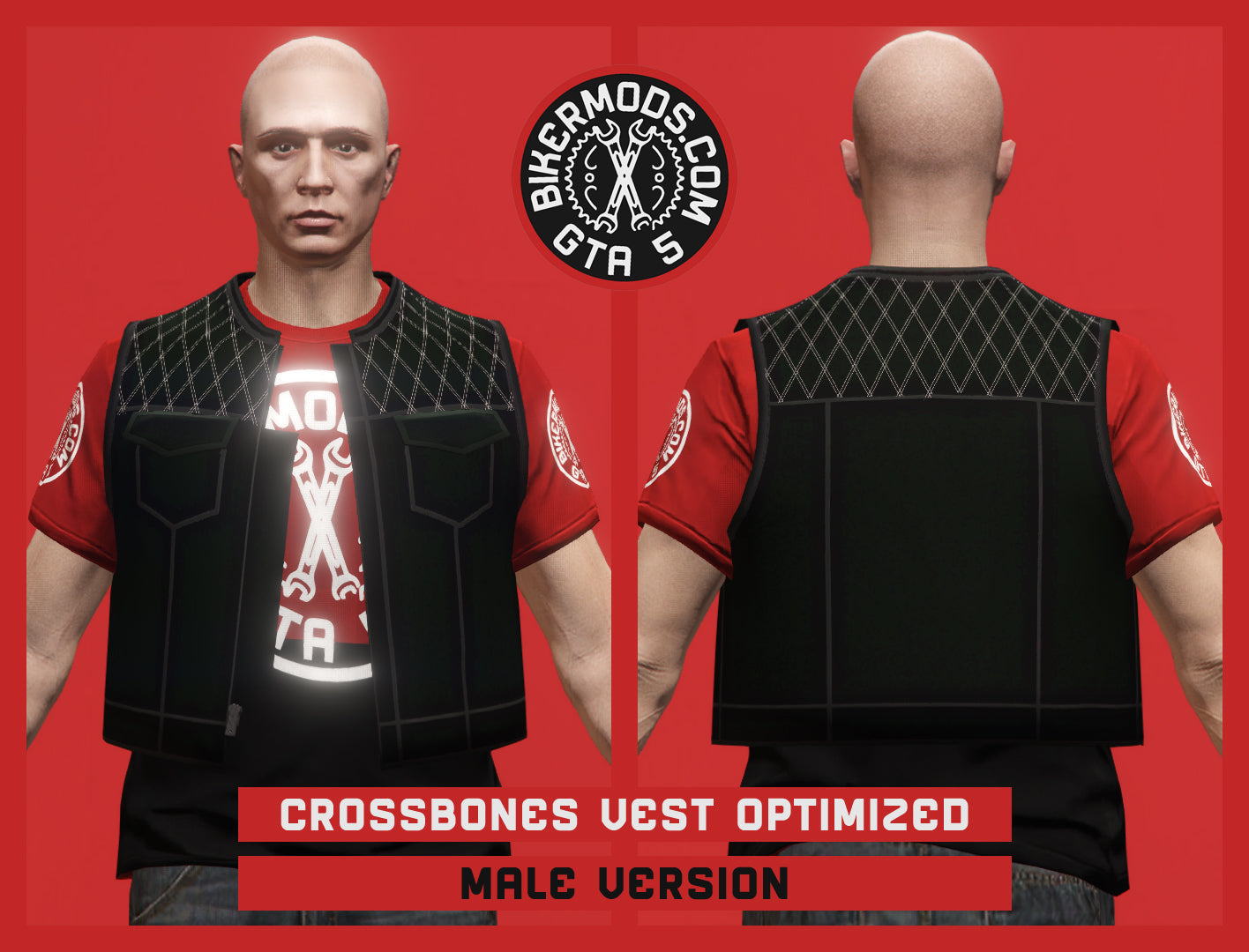 Modern Crossbones Vest (Male) Optimized Low Poly