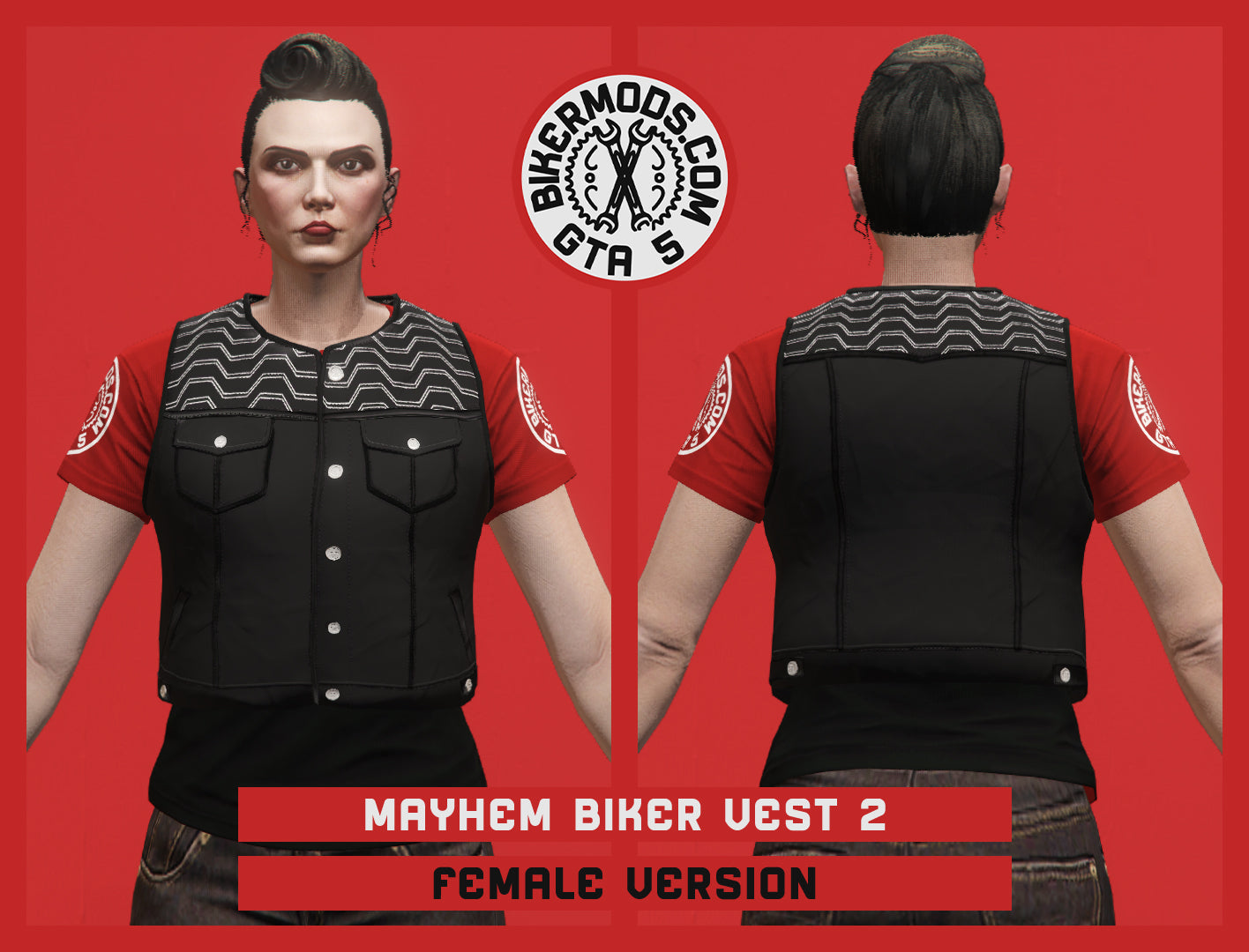 Modern Mayhem Biker Vest 2 (Female) Closed