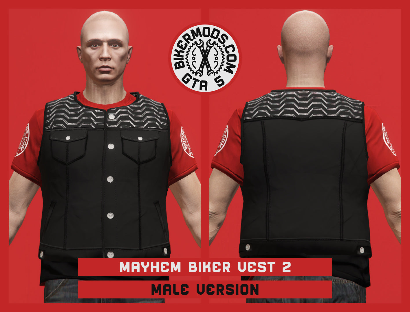 Modern Mayhem Biker Vest 2 (Male) Closed