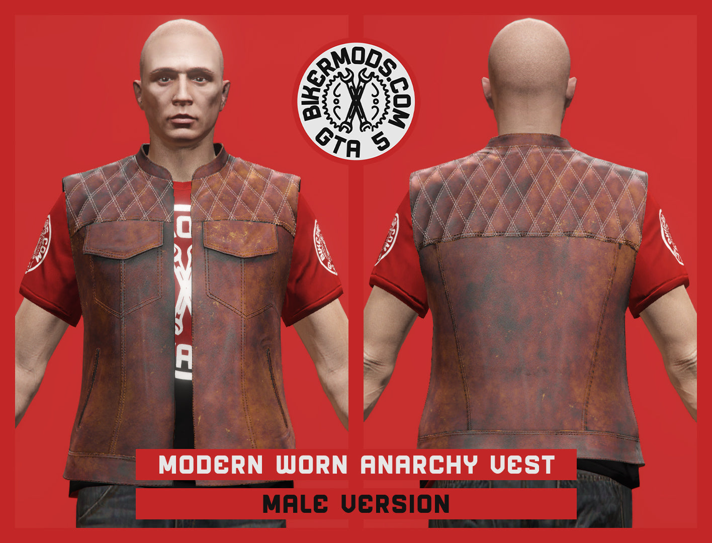 Modern Worn Anarchy Vest (Male) Open Style