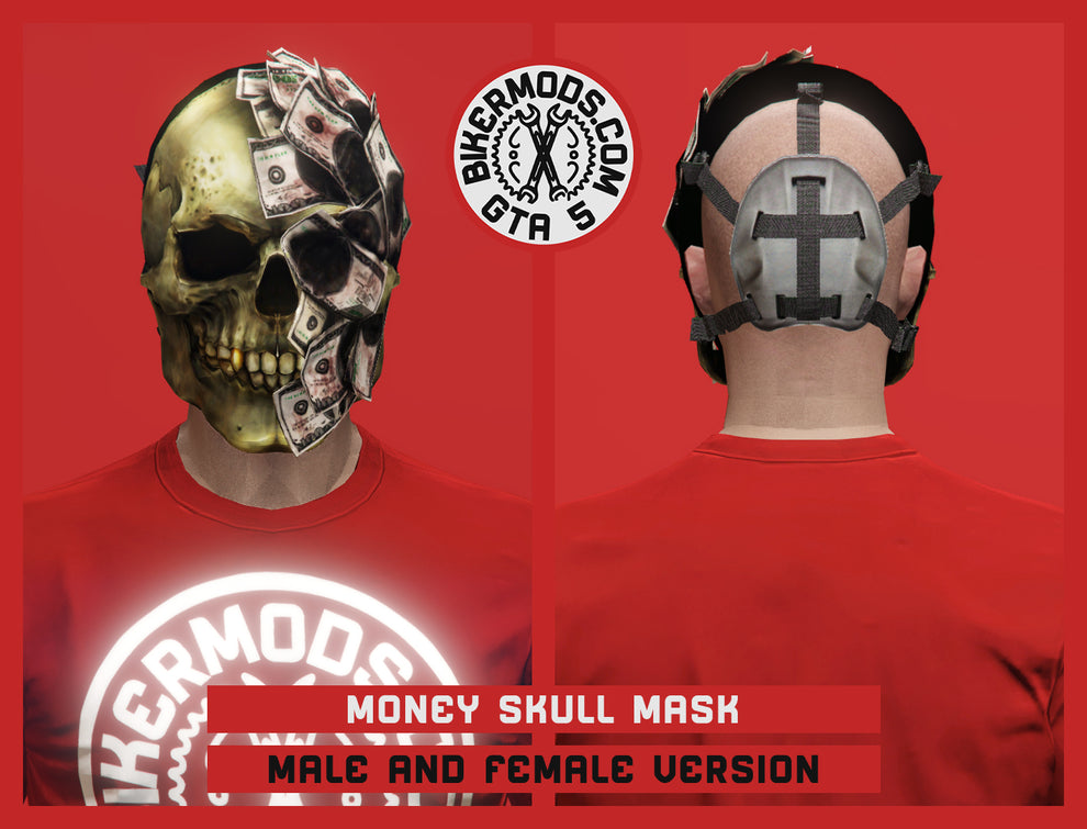 Money Skull Mask GTA 5 Bikermods