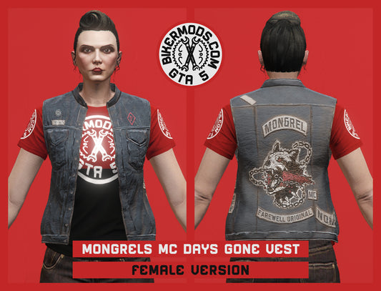 Mongrels MC from Days Gone Style Vest (Female)