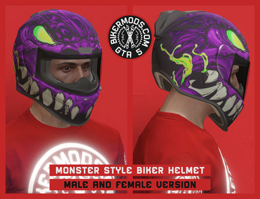 Monster Style Deluxe Motorcycle Helmet